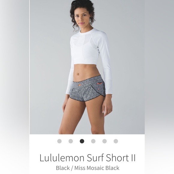 LIKE NEW LULULEMON Lululemon Surf Short II Black / Miss Mosaic Black - Picture 10 of 13